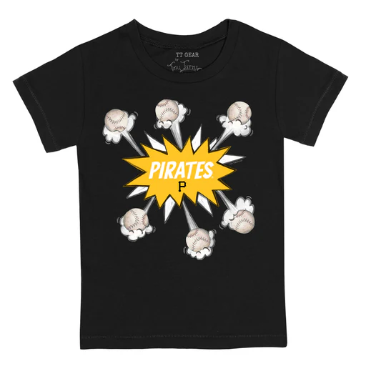 Pittsburgh Pirates Baseball Pow Tee Shirt - Unisex Xl/white