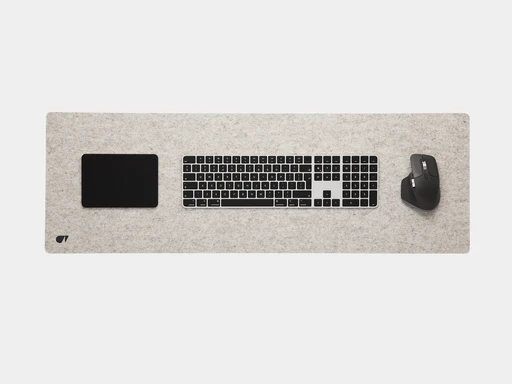 Felt&cork Desk Mat - Stone Grey/90x30