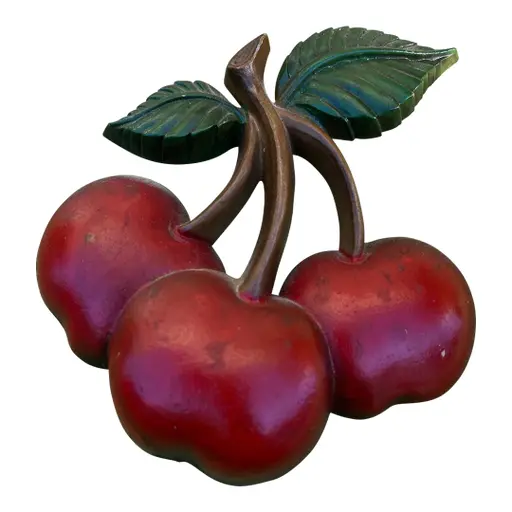Small Vintage Metal Cherry Wall Hanging