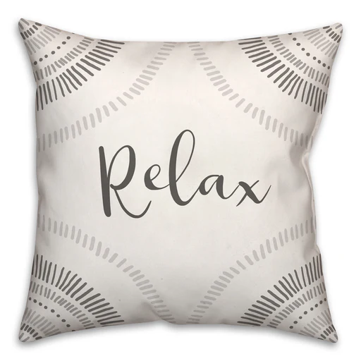 Relax Arch Indoor / Outdoor Throw Pillow - Gray/20x20