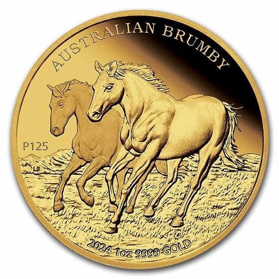 2024 Australia 1 Oz Gold Australian Brumby Proof (w/box & Coa)