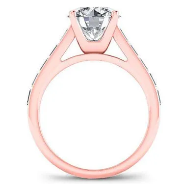 Yarrow - Round Lab Diamond Engagement Ring (igi Certified) - Platinum/2.00 Ct Center - 2.56 Ct Total Weight/clarity Vvs2 | Color E