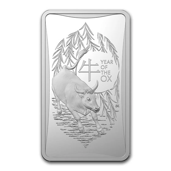 2021 Australia 1/2 Oz Silver Lunar Year Of The Ox Ingot