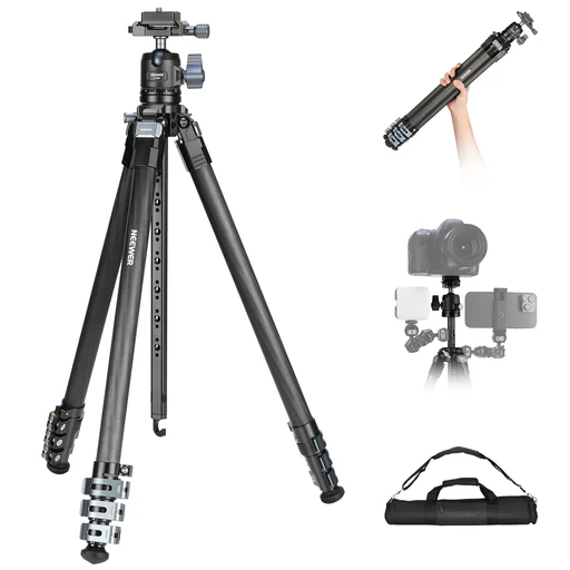 Neewer Lt36/lt37 60.4" Carbon Fiber Travel Tripod - Lt36 With Ball Head