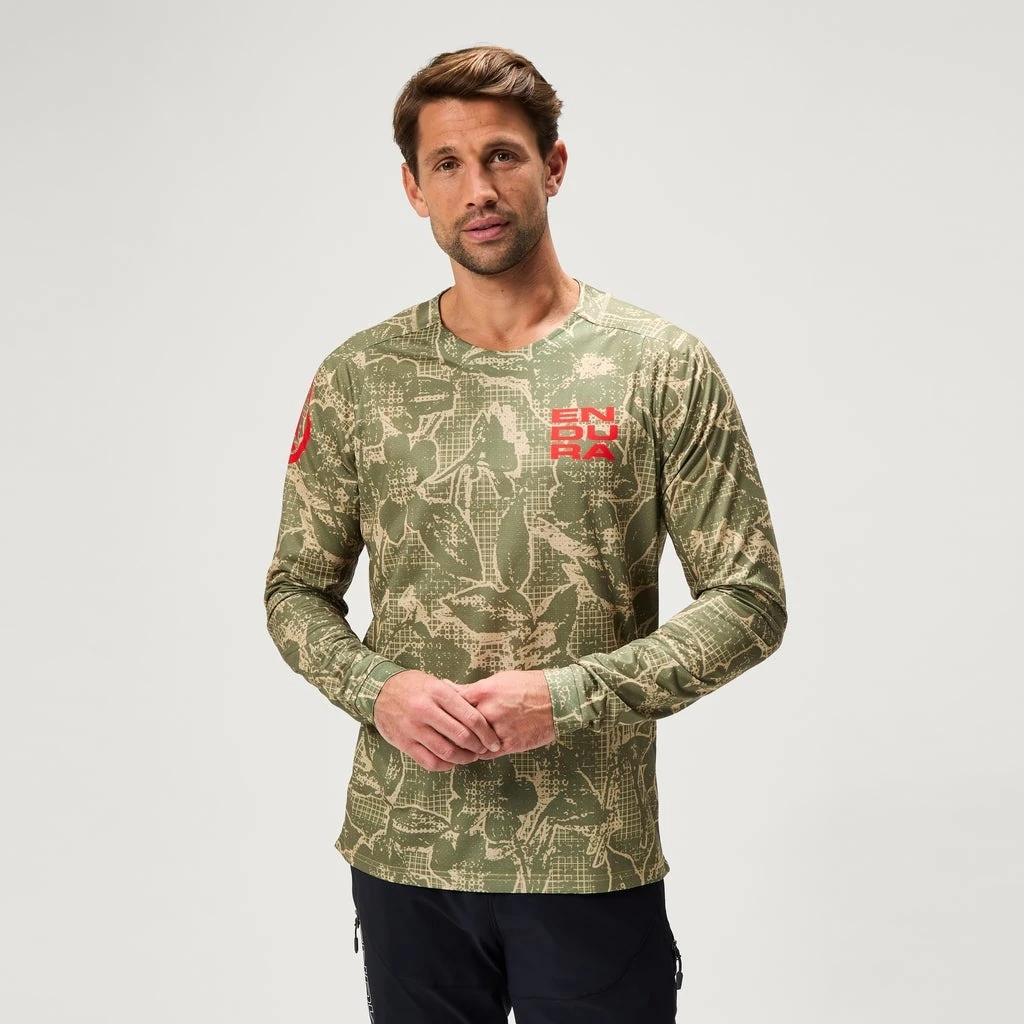 Men's Ltd Grid Floral L/s Tee