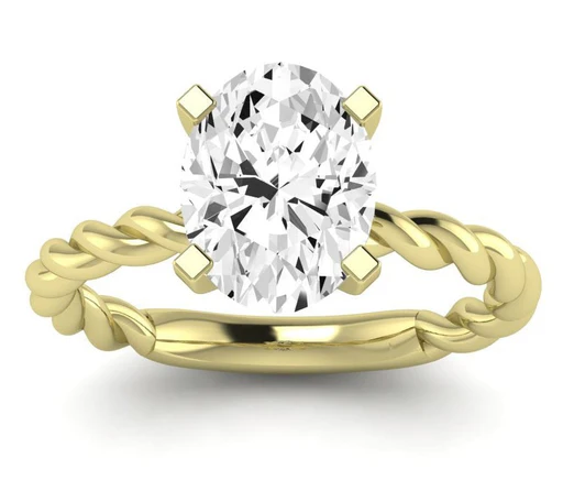 Balsam Oval Lab Diamond Engagement Ring Igi Certified 14k Yellow Gold 5.00 Ct Center 5.0 Ct Total Weight Clarity Vvs2 Color E
