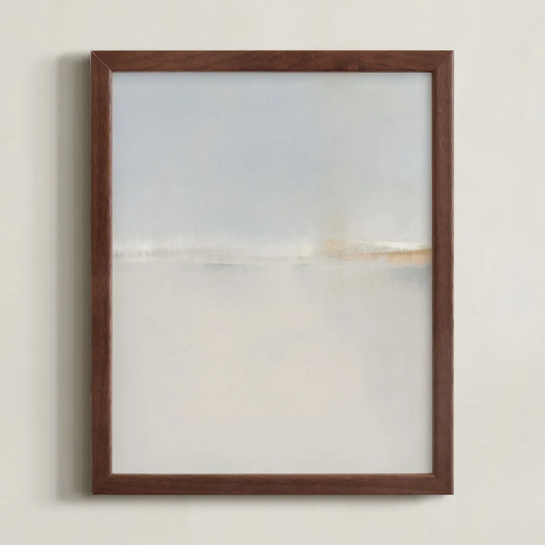 Winter Beach Art Print By Sadie Holden, Framed In Walnut