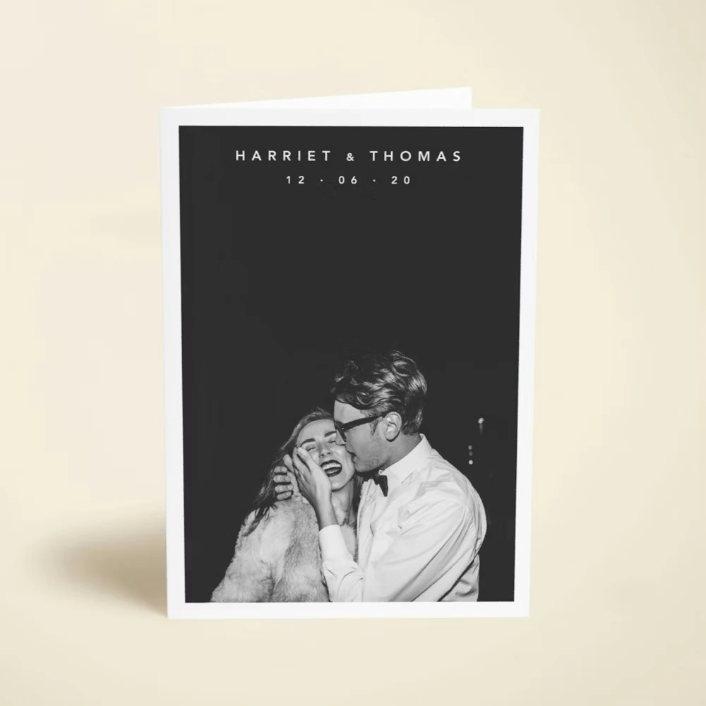 Wedding Thank You Border Photo Card Set