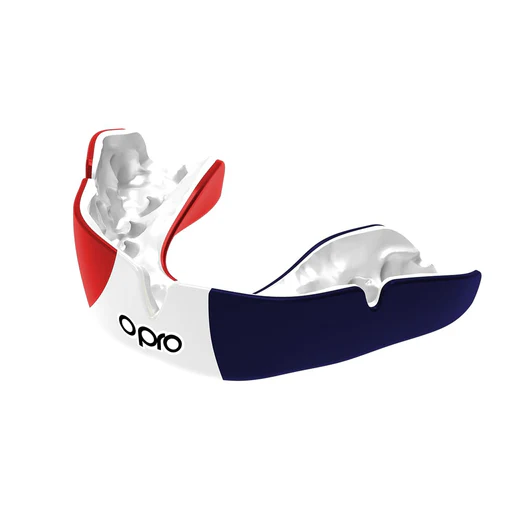 Instant Custom-fit 3 Stripe Red/white/dark Blue Mouthguard - Ultimate/adult (age 10+)