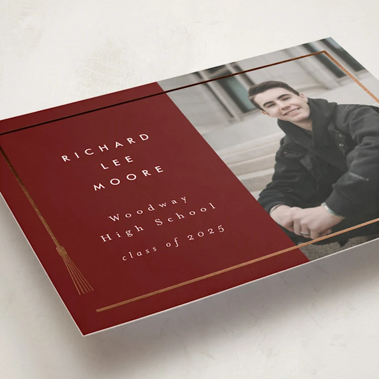 Tassel Framed Foil-pressed Graduation Announcements