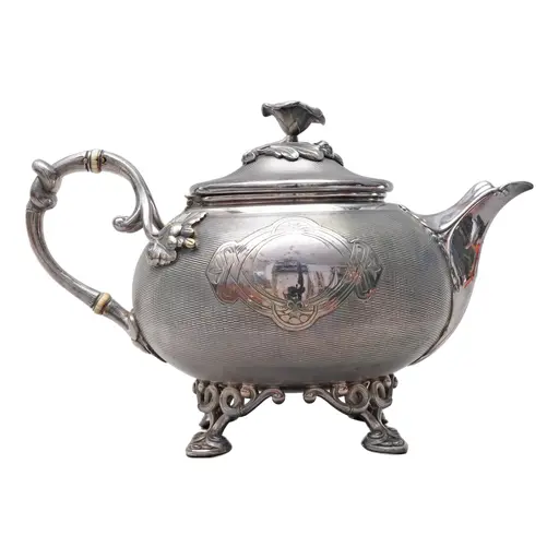 Art Nouveau Silver-plated Teapot By Charles Christofle, 1887