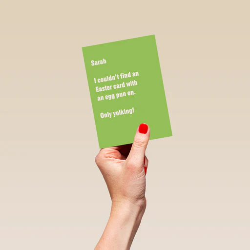 Personalised Funny Egg Pun Easter Card - Standard