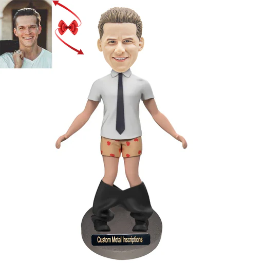 The Man With Pant Slipping Off Custom Bobblehead - 18cm(about 7in)