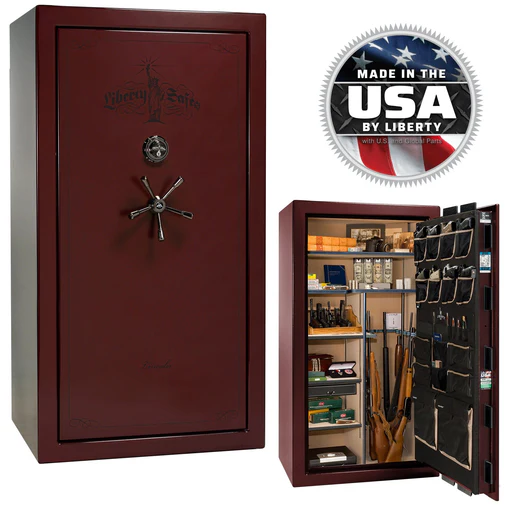 Lincoln 40 - Burgundy Gloss / Beige Velour / Black Chrome Hardware/mechanical Lock