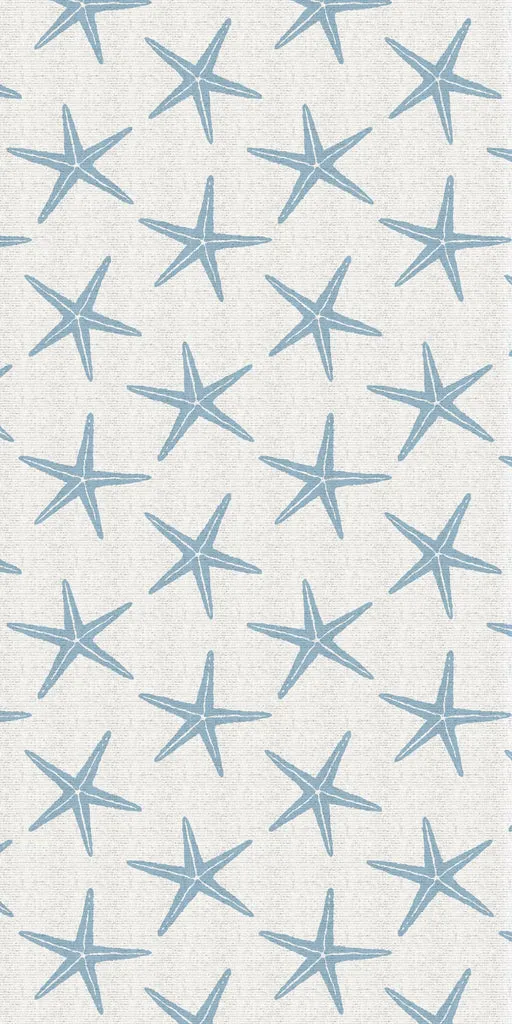 Starfish Vinyl Mat - Runner 2'x6'/dark Blue