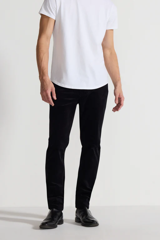 Monfrère Men's Slim Five Pocket Jean Brando Noir Velvet