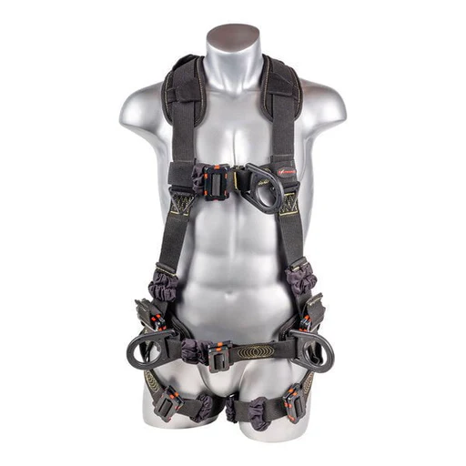Kapture 5 Point Element Full Body Harness - Arc Flash Rated - 4 D-rings - Mating Buckle Chest & Legs - Shoulder Pads & Waist Belt - All Sizes