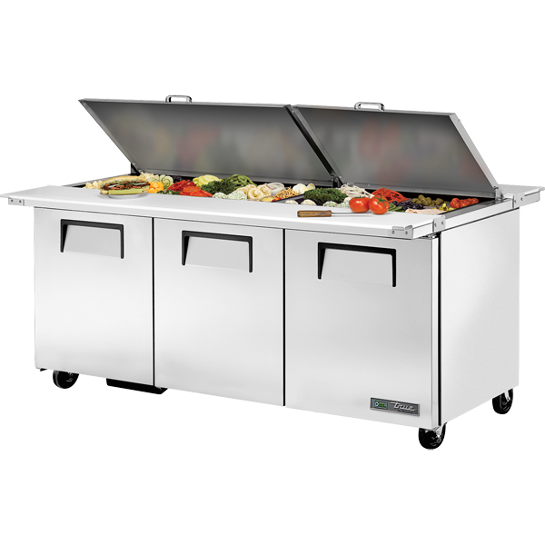 Tssu-72-30m-b-ds-st-hc Dual Sided Mega-top Solid Door Sandwich/salad Unit