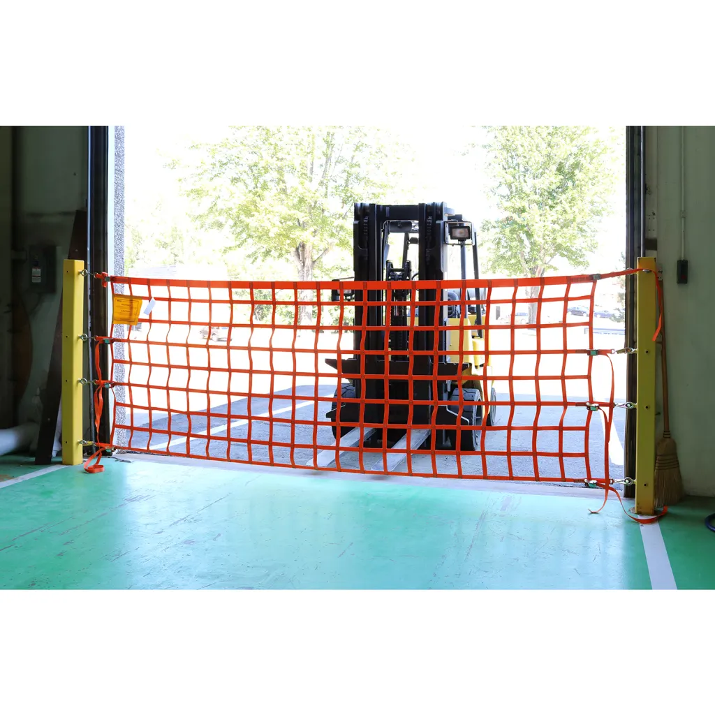 Us Netting 4'x 6' In-ground Post Mounted Safety Barrier Net Kit, Orange Net, Yellow Posts