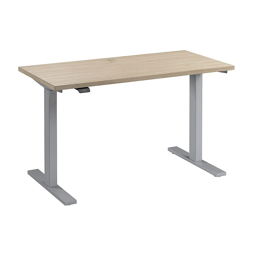 Bush Business Furniture Move 60 Series 48"w Electric Adjustable Standing Desk, Natural Elm/cool Gray Metallic (m6s4824nesk)