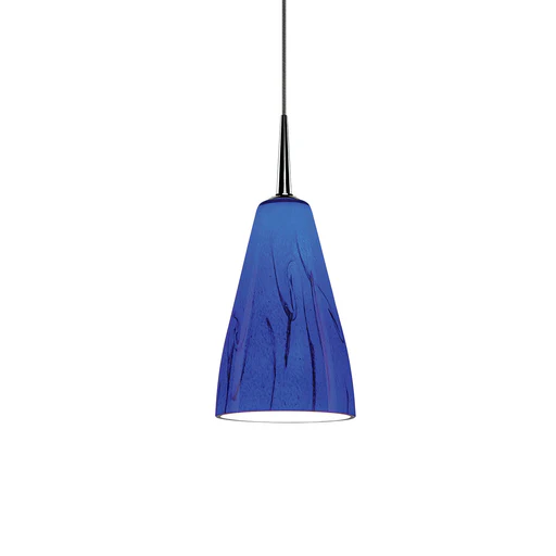 Zara Mini Pendant Light - Blue/integrated Led/chrome