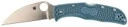 Spyderco C243fpwk390 Endela Lightweight Folding Wharncliffe Plain Stonewashed K390 Steel Blade/blue Textured W/silver Liner & Accents Frn Handle Knife