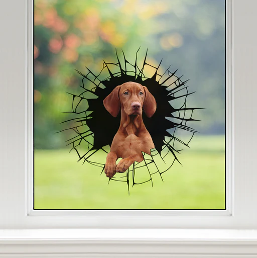 Get In - It's Time For Shopping - Vizsla Car/ Door/ Fridge/ Laptop Sticker V1 - 15" X 11.8" (38 X 30 Cm)/transparent Sticker