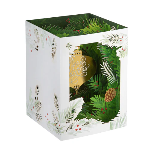 Christmas Card - 3d Pop-up Shadowbox Bauble Design