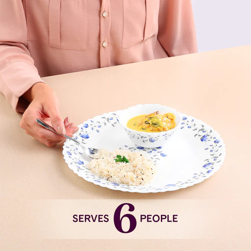 Larah By Borosil Helena Dinner Set, 19 Pc
