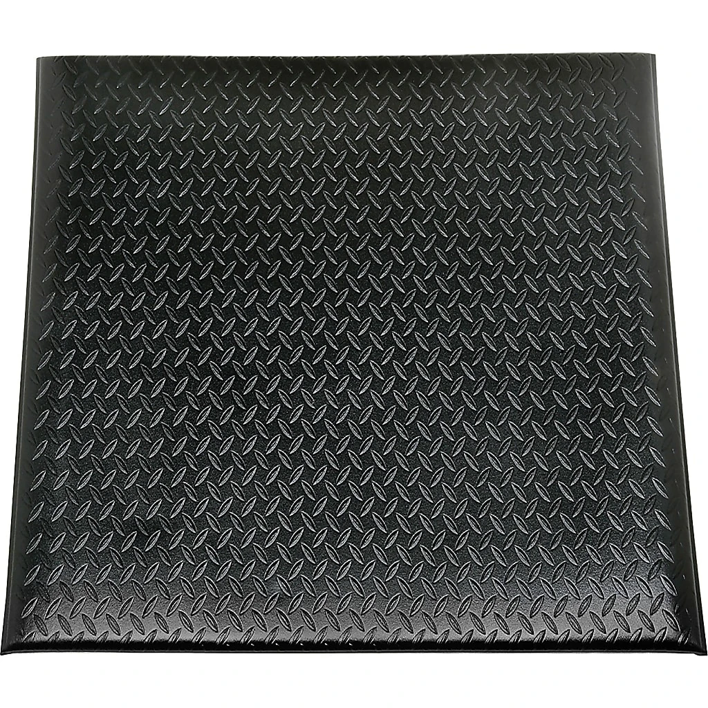 Skilcraft Industrial Anti-fatigue Mat - Floor - 36" Length X 24" Width X 0.56" Thickness - Vinyl - Black