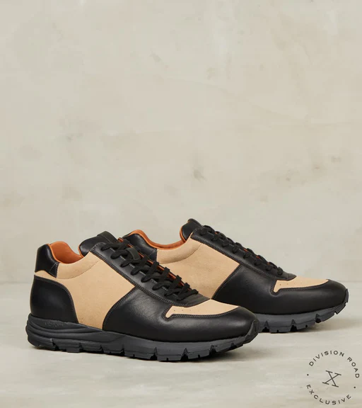 Sneaker - 1003 - Fuga - Cf Stead Charcoal Phoenix & Milkshake Calf Suede