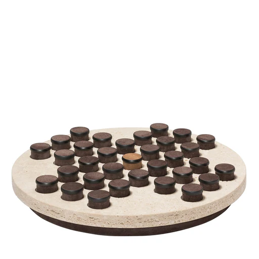 Delos Round Marble Solitaire Set