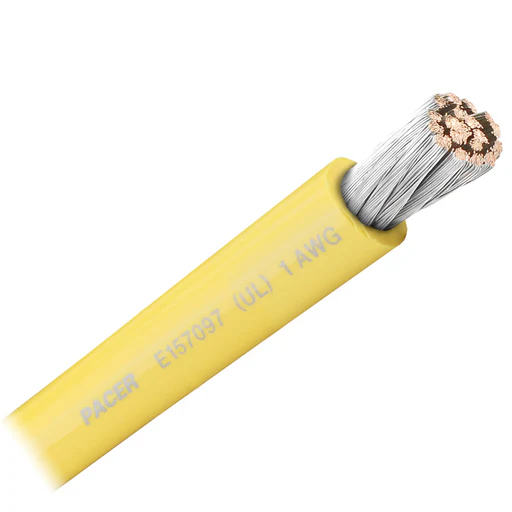 Pacer Yellow 1 Awg Battery Cable - Sold By The Foot | Wul1yl-ft