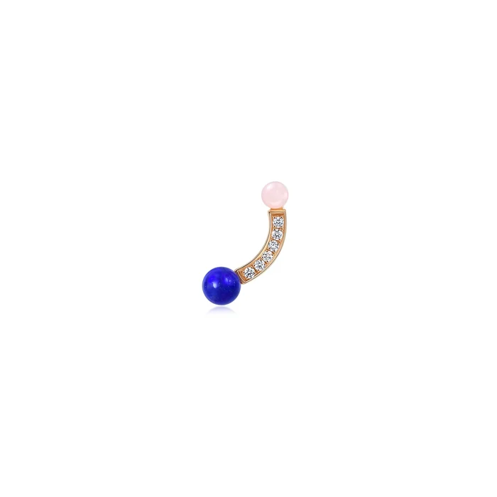 'cosmos' 18k Rose Gold Lapis Lazuli Single Earring