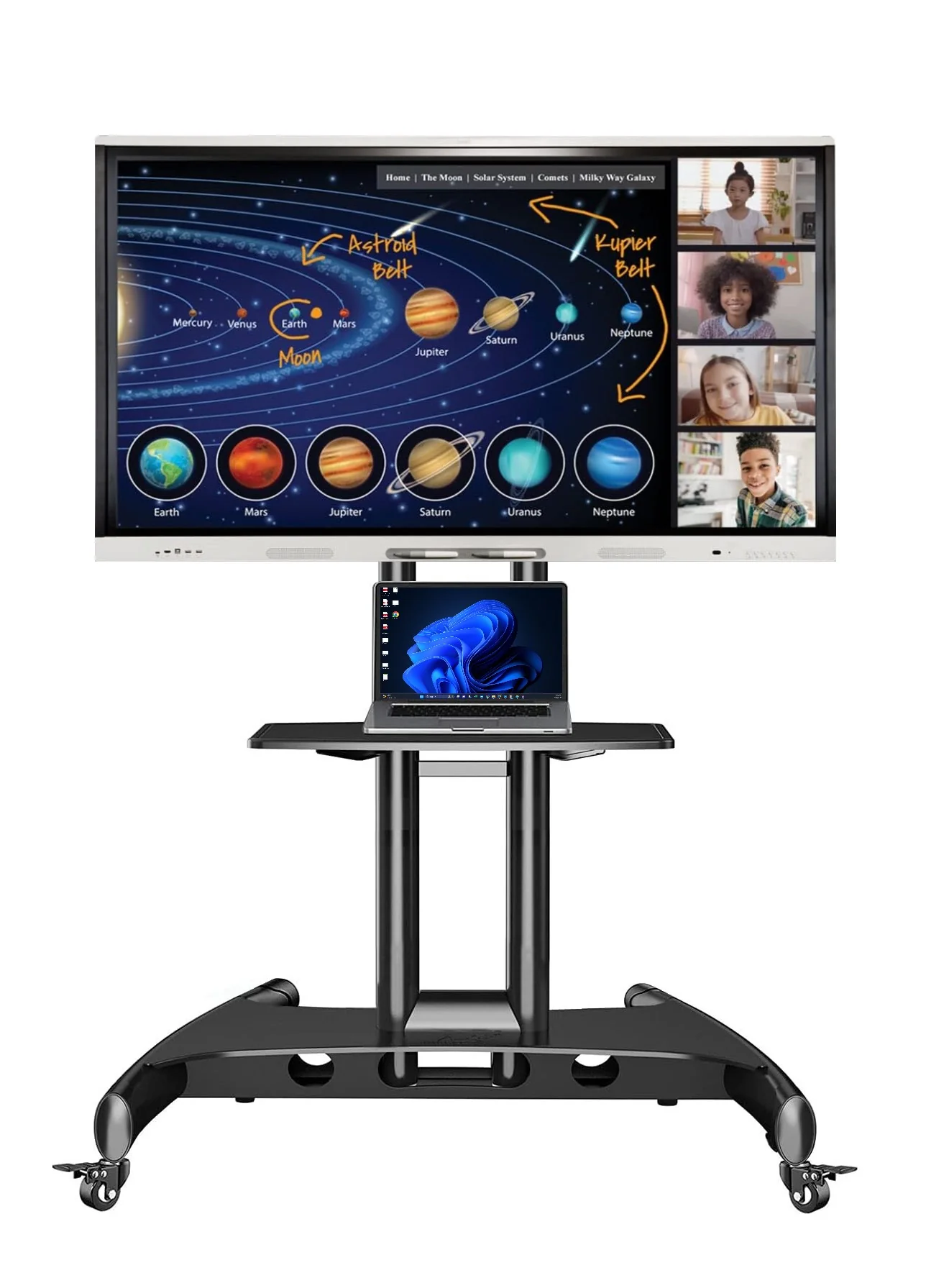 Smart Board Flat Panel Interactive Whiteboard Mx265 V4 - Mobile Mounted
