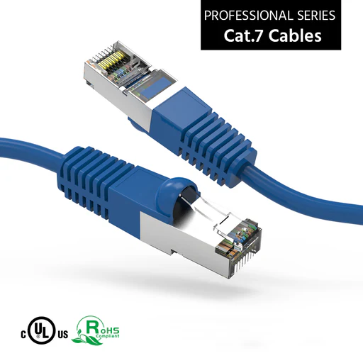 Nippon Labs Cat7 Shielded (sstp) 600mhz Ethernet Network Booted Cable, 26awg Gigabit Lan Network Cable Rj45 High Speed Patch Cable - 10 Ft./white