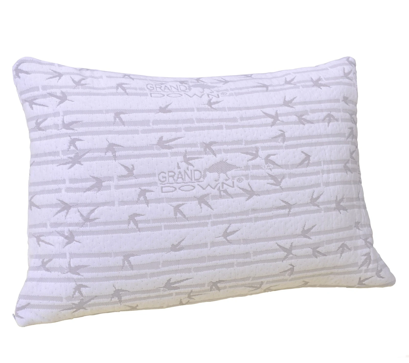 Superior Memory Foam Solid Pillow With Bamboo Cover, King