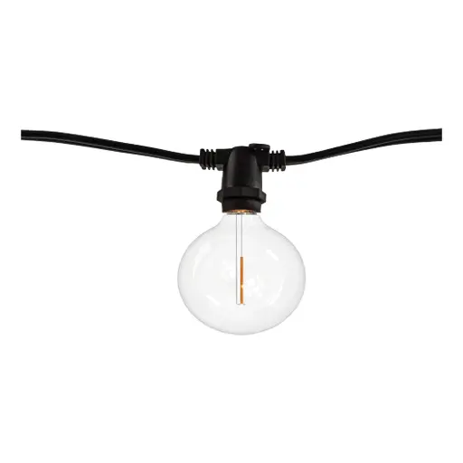 Bulbrite 14-foot String Light Kit With Clear Shatter Resistant Globe G16 Led Light Bulbs