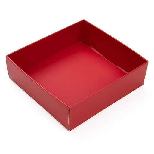 Red Paper Box Bottom 3 1/8" X 1" X 3 1/4" 25 Pack Rd356