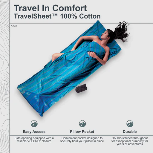 Travelsheet Cotton - Elephant Grey