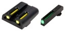 Tg131gt2y Tfo Green Fiber Optic/tritium Front/ Yellow Fiber Optic/tritium Rear/ Black Nitride Fortress Frame, Compatible W/glock 20/21/25/29/30/31/32/37/40/41 Except Mos, Front Post/rear Dovetail Mount