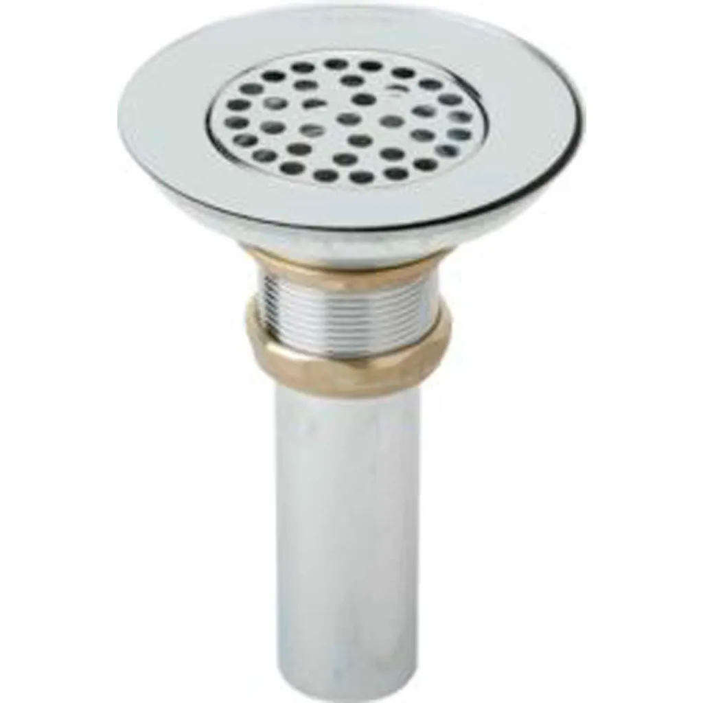 Elkay Lk18 Chrome Drain Fitting W/perforated 3" Grid Strainer For Kitchen