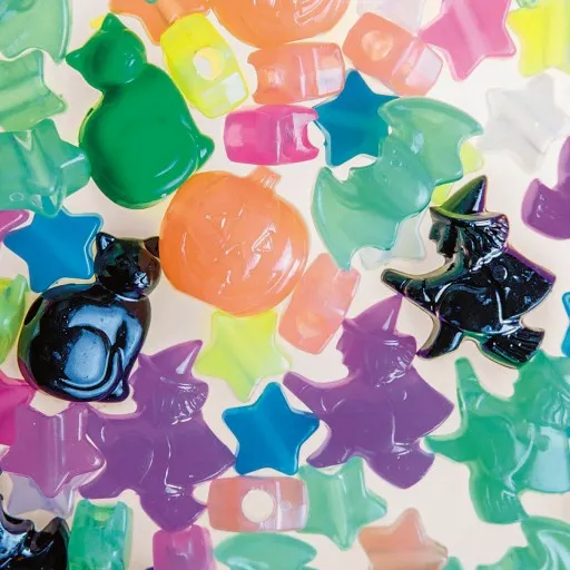 Halloween Glow Bead Assortment, 1/2 Lb Bag