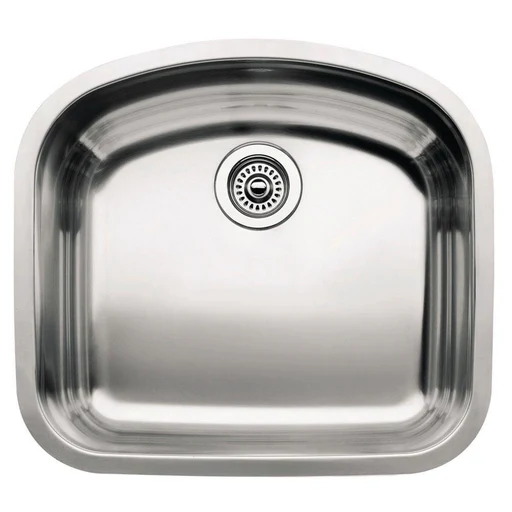 Blanco Wave Plus Undermount Stainless Steel 20.5 Inch 8-inch Depth 0-hole Single Bowl Kitchen Sink 439545