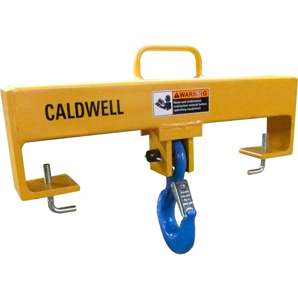 Lif-truc Fork Lift Beam, Double Fork, Single Fixed Hook, 4,000lb.