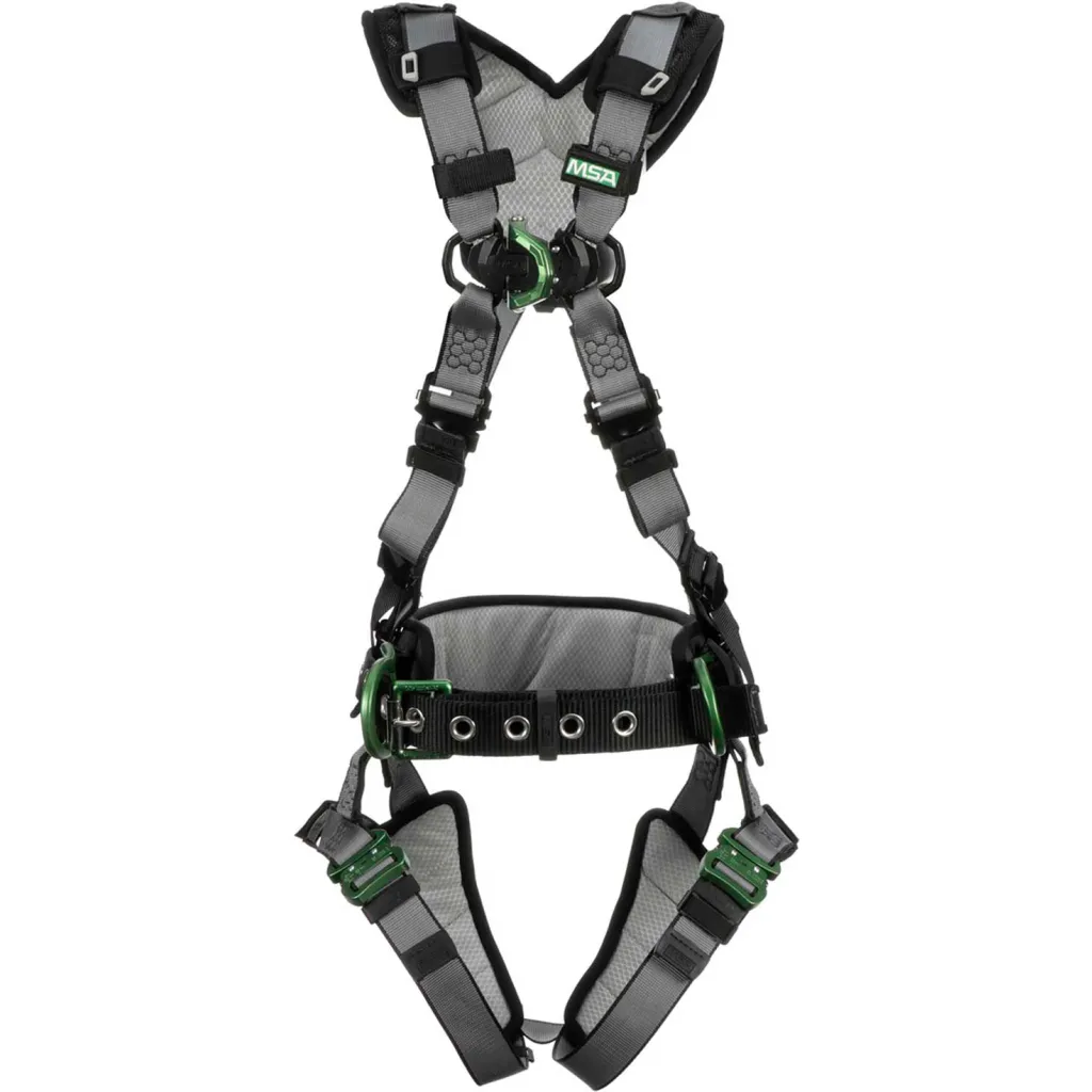 V-fit 10195164 Construction Harness Back & Hip D-rings Quick-connect Leg Straps Xs