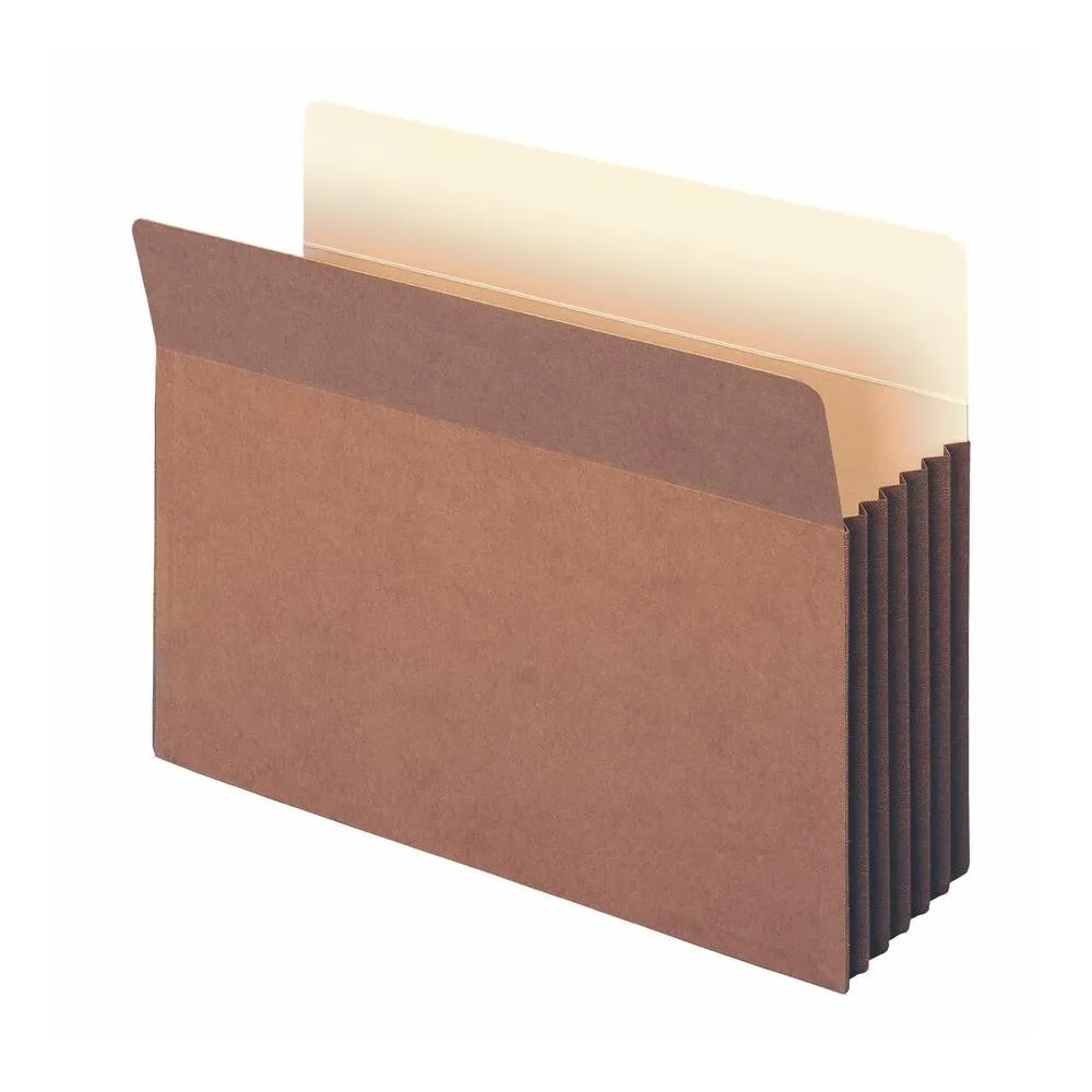 Smead Tuff Straight Tab Cut Letter Recycled File Pocket 8 1/2" X 11" - 5 1/4" Expansion - 11 Pt. - Redrope - Reinforced, Tear Resistant, Heavyweight Cover - 30% Recycled - 10 / Box