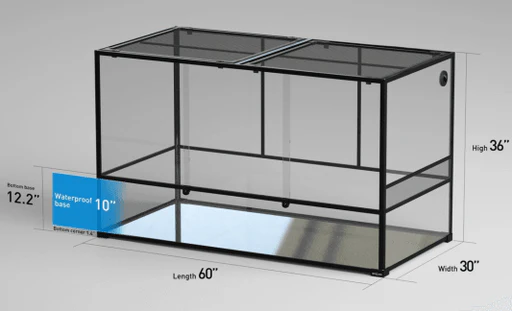 Repti Zoo Customed Reptile Cage 60" X 30"x 36" Glass Reptile Terrarium