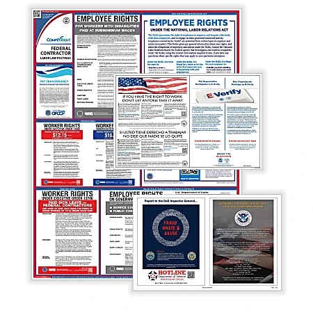 Complyright Federal Contractor General Industry Labor Law Poster Set English