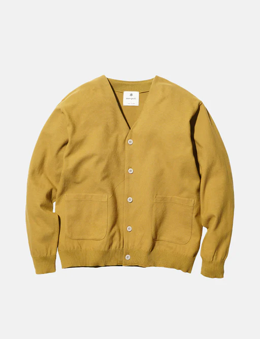 Snow Peak Co/pe Knit Cardigan - Mustard Yellow